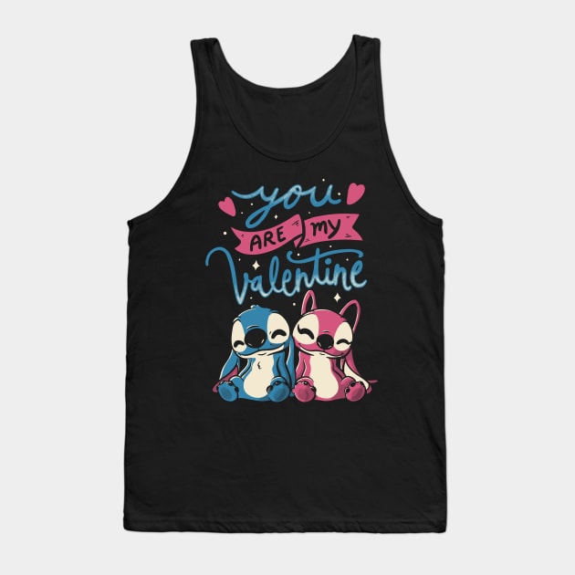 You Are My Valentine - Cute Alien Cartoon Gift Tank Top by eduely